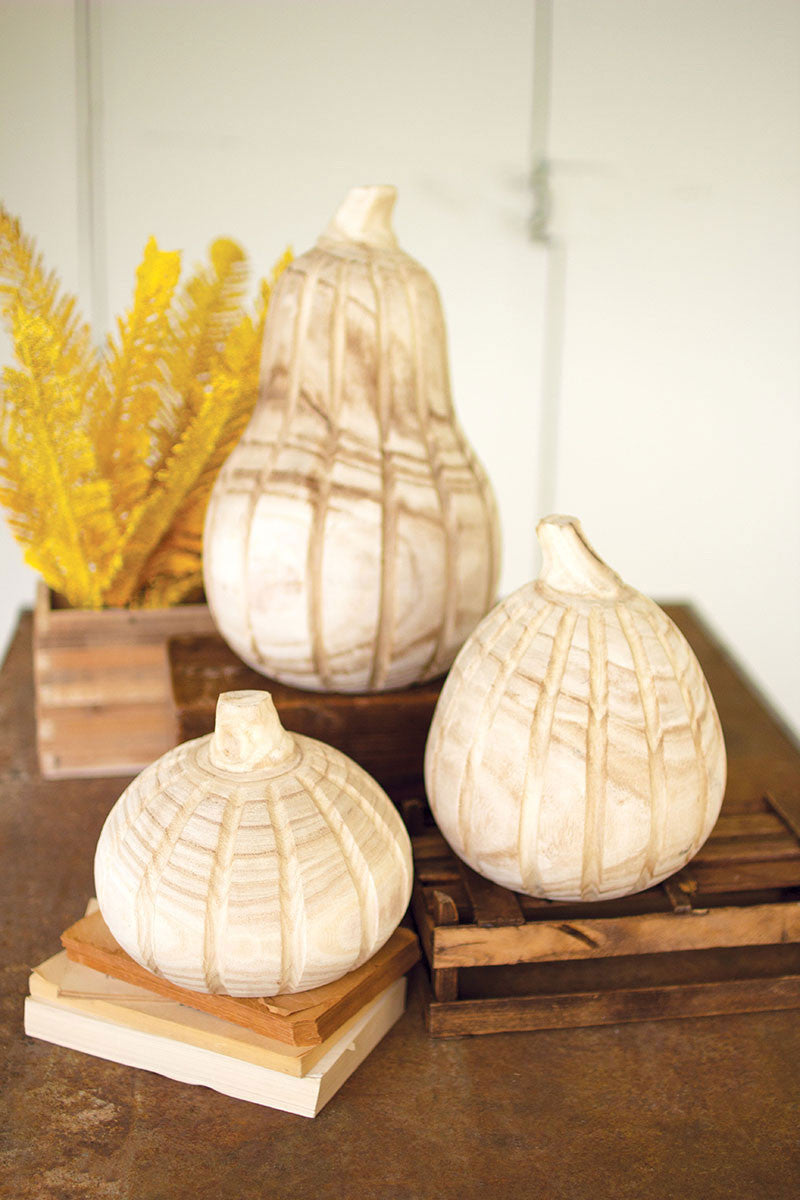 Natural Wood Pumpkin