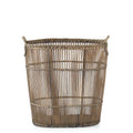 Metal Framed Rattan Slat Nesting Basket