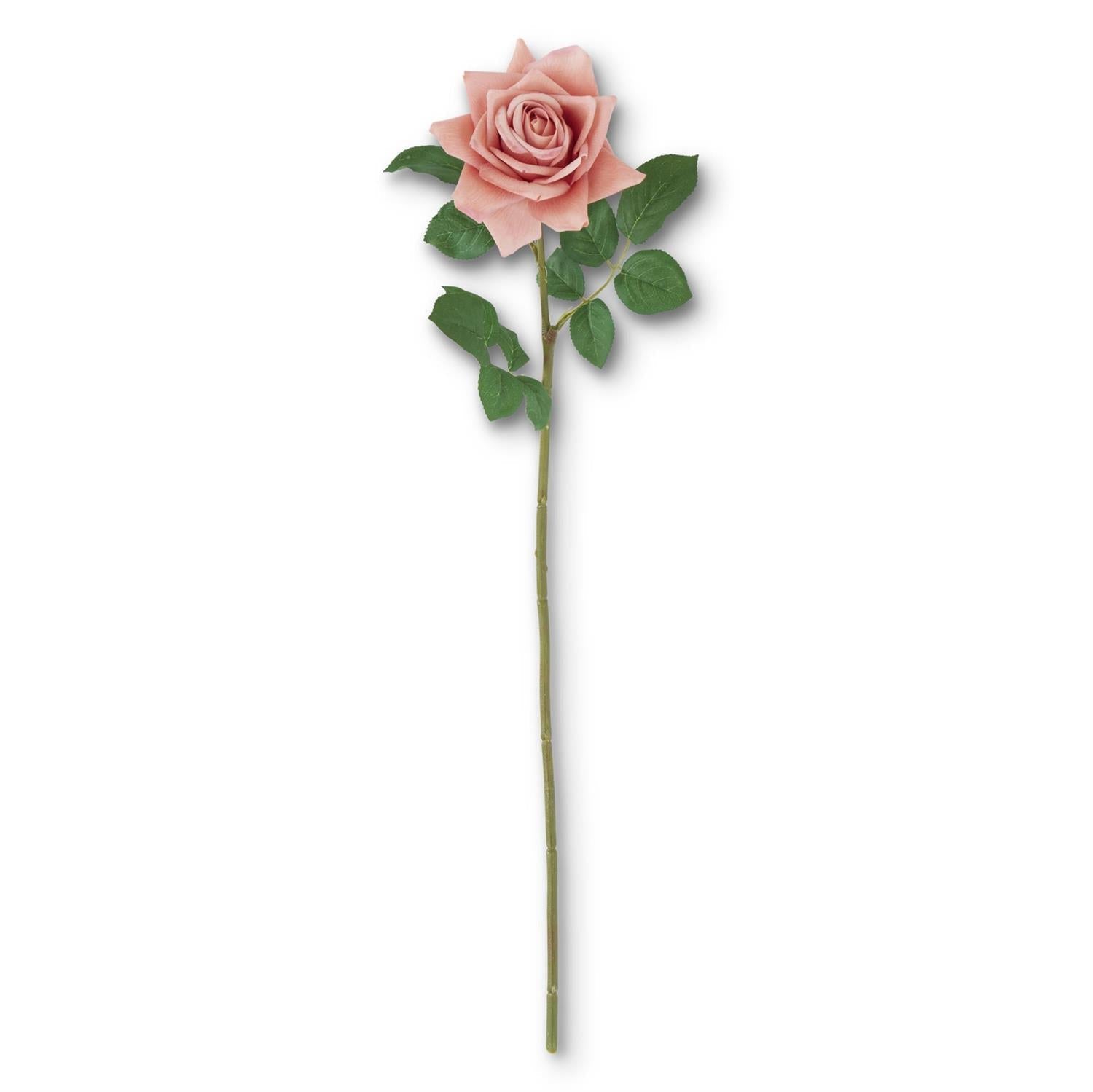 Coral Real Touch Duchess Rose Stem