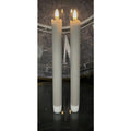 Grey Fluted Radiance LED Taper Candles