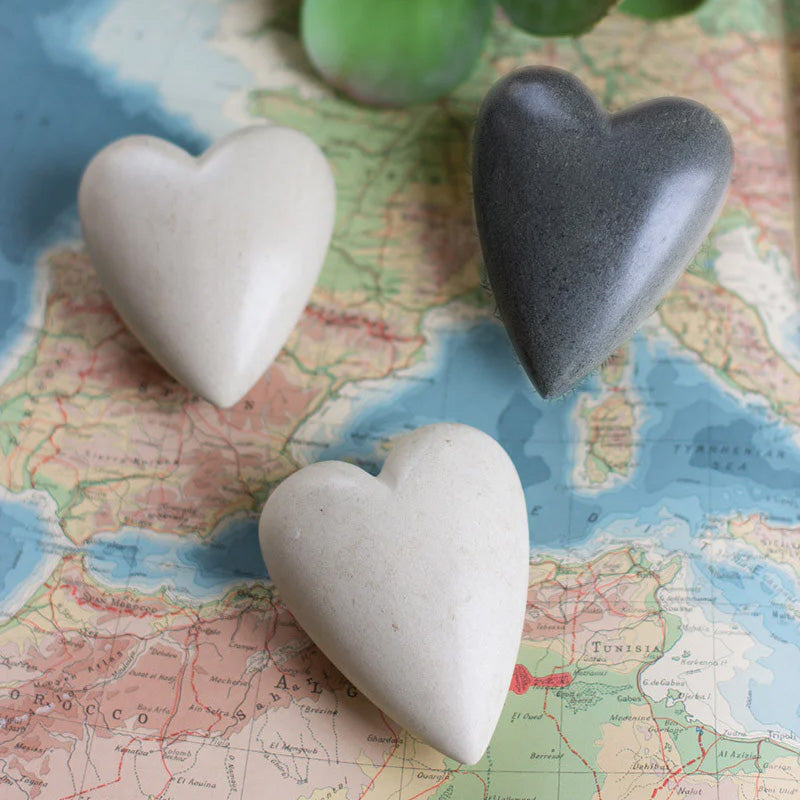 Hand Carved Stone Hearts