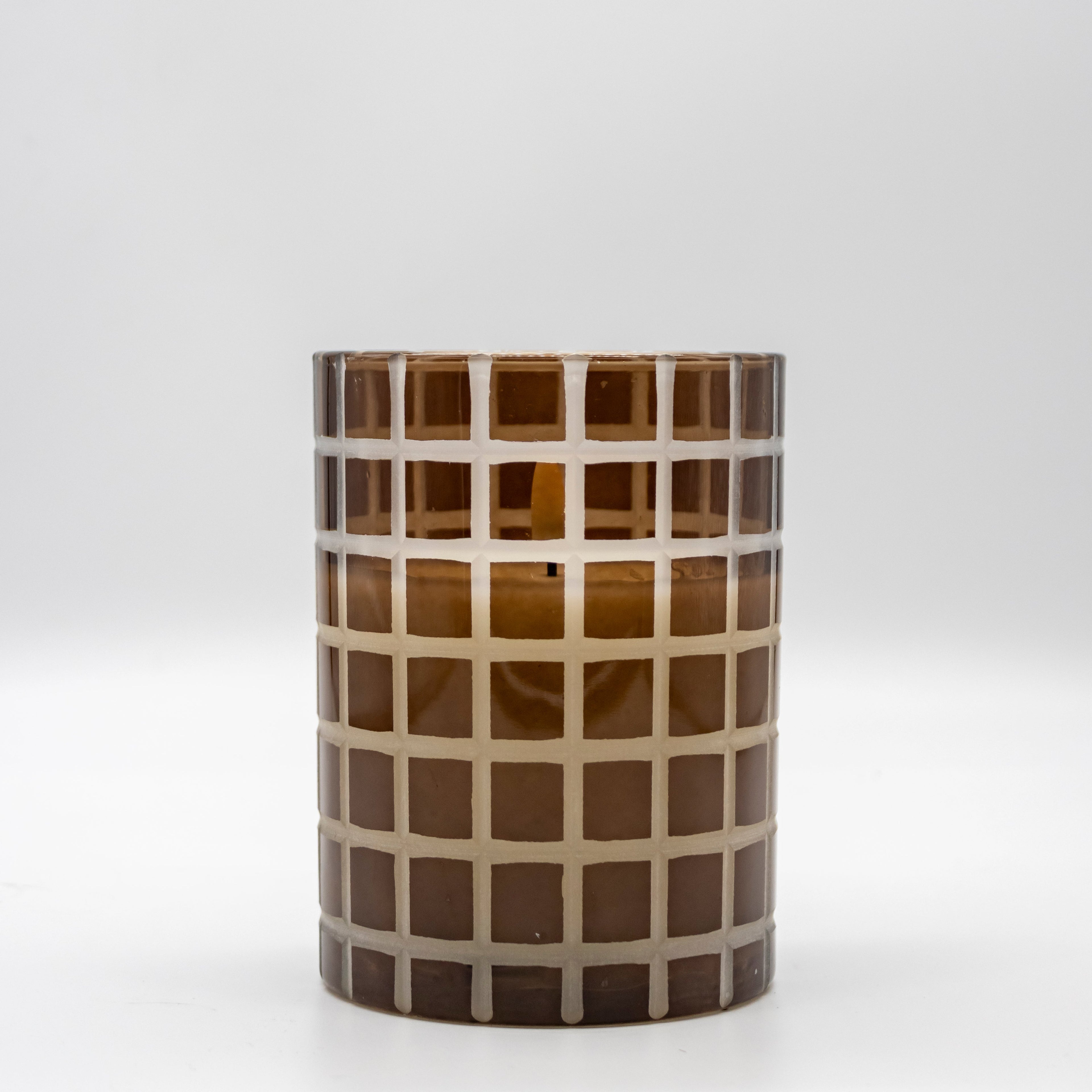 Amber Lattice Radiance LED Candle