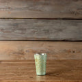 Antique Seafoam Green Etched Petite Vase