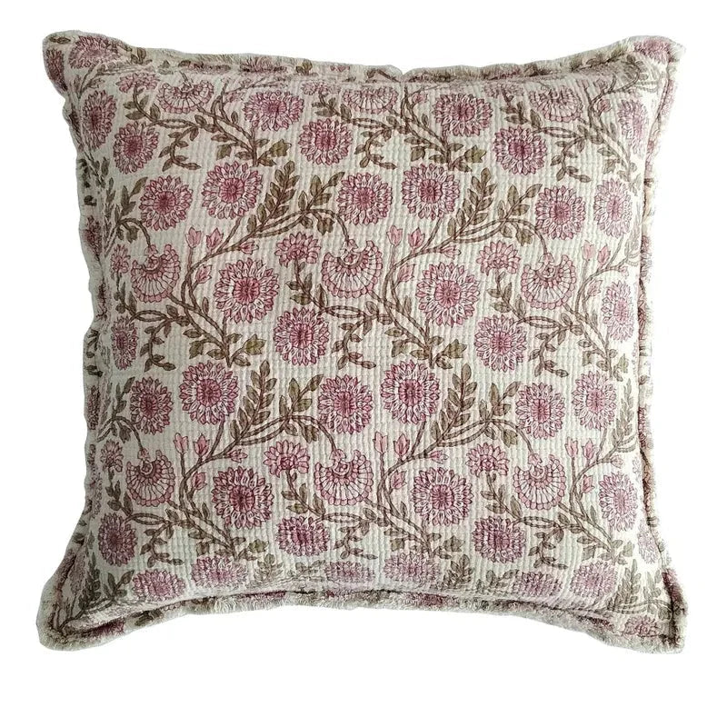 Clematis Botanical Print Pillow 26"