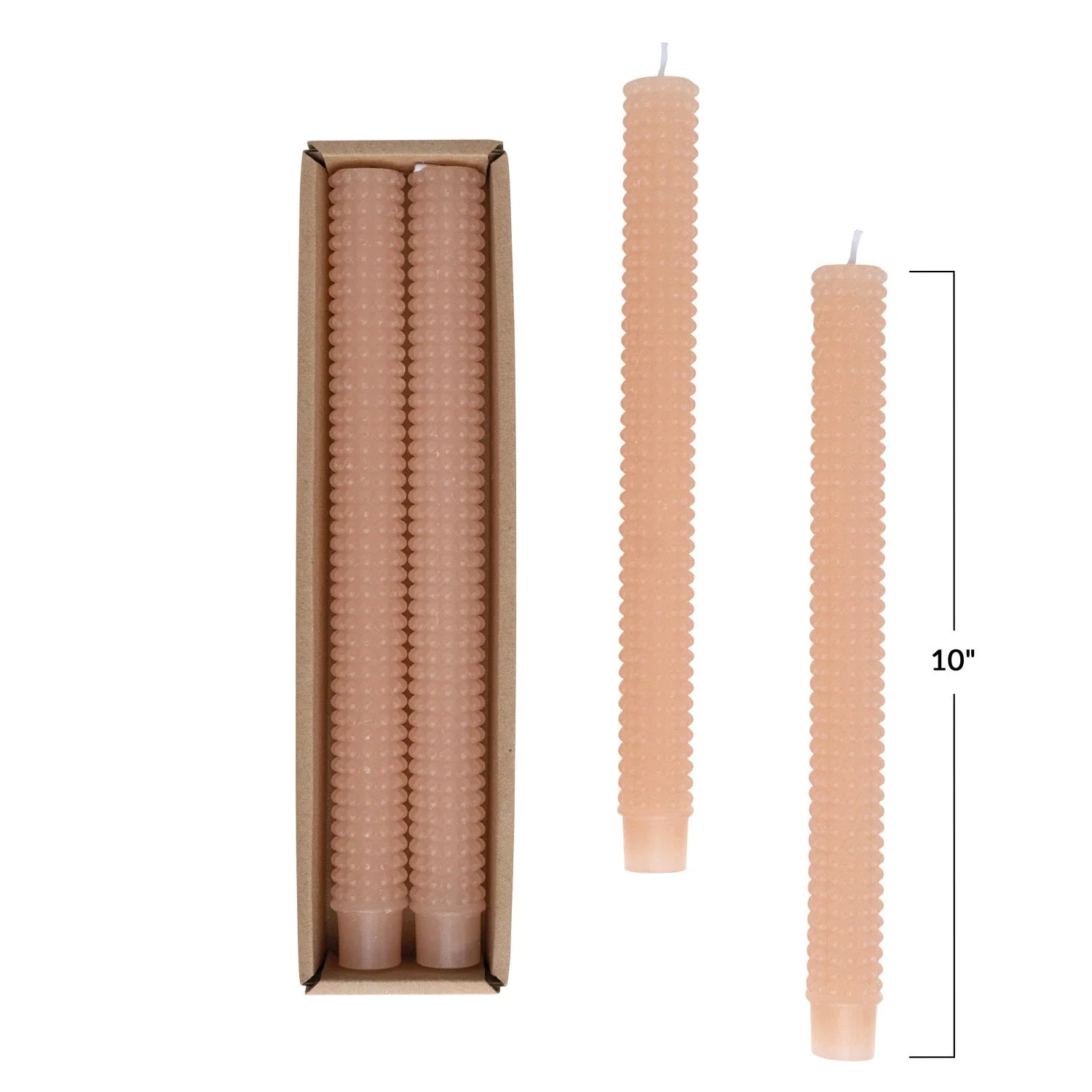 Pair of Hobnail Taper Candles