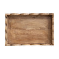 Mango Wood Tray with Scalloped Edge
