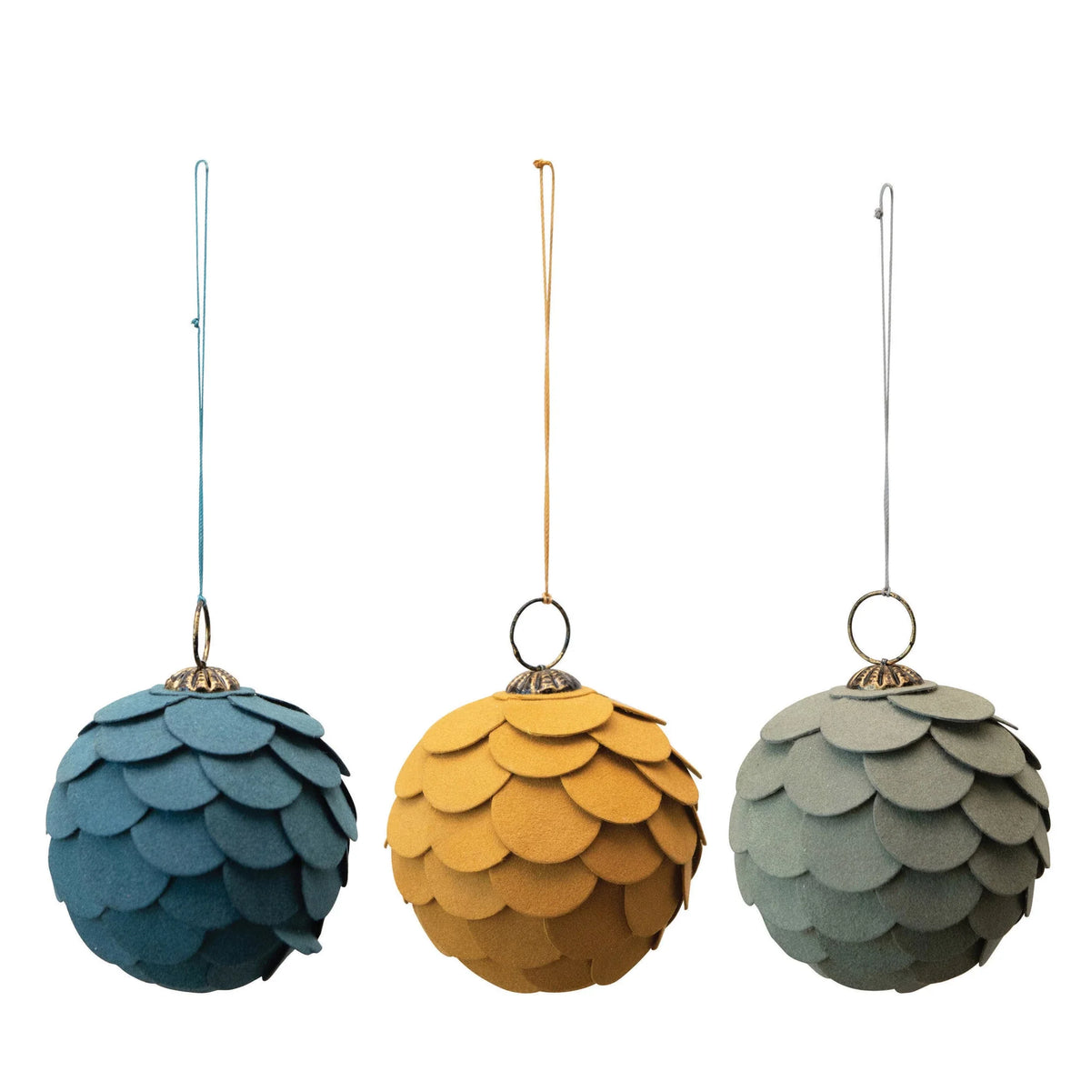 Paper Pinecone Ball Ornament