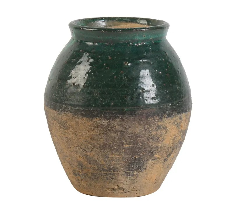 Mixed Texture Terra Cotta Vase